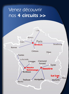 carte de france des circuits Pro'Pulsion